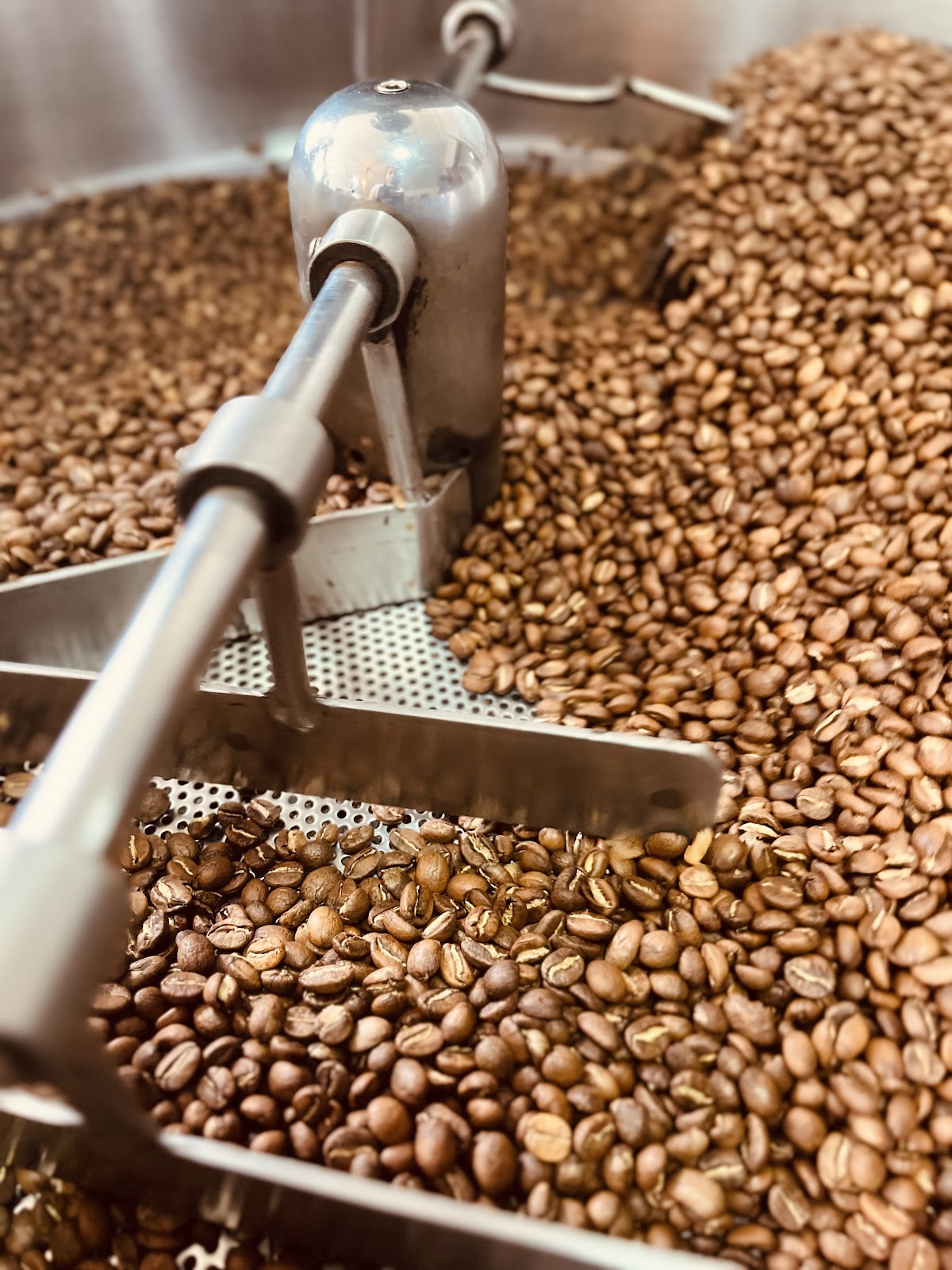 Coffee in the roaster